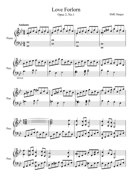 Free Sheet Music Love Forlorn