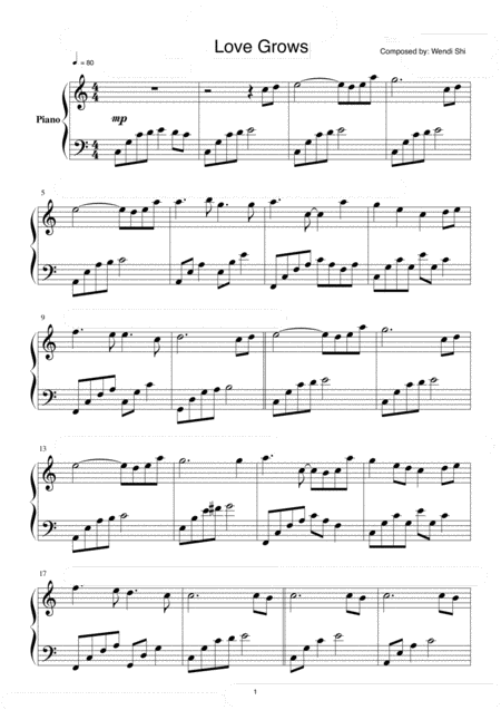 Love Grows Sheet Music