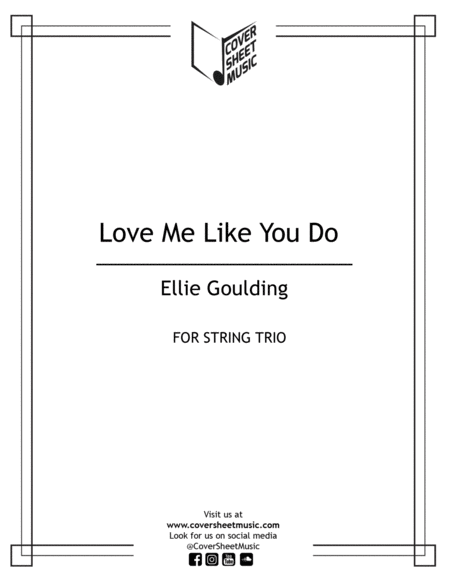 Love Me Like You Do String Trio Sheet Music