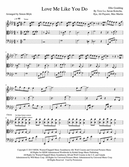 Love Me Like You Do Sheet Music