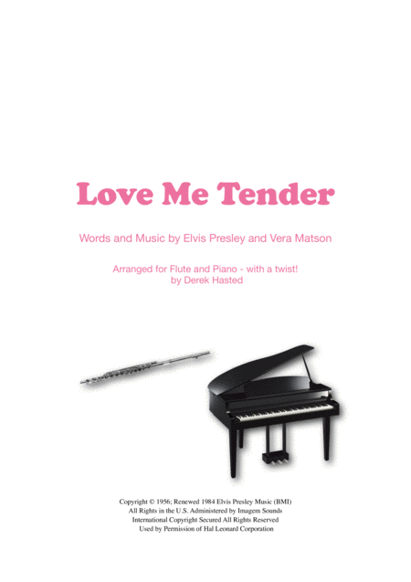 Free Sheet Music Love Me Tender Presley Meets Bach Flute Piano