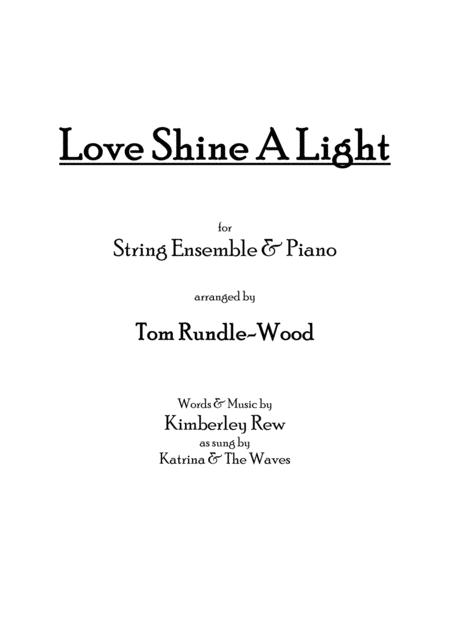 Free Sheet Music Love Shine A Light Strings Piano