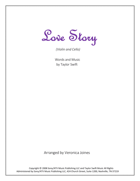 Love Story For Violin And Cello Sheet Music