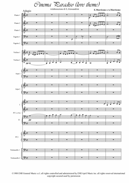 Love Theme Tema D Amore From Cinema Paradiso Sheet Music