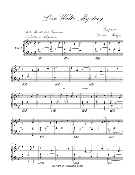 Free Sheet Music Love Waltz Mystery