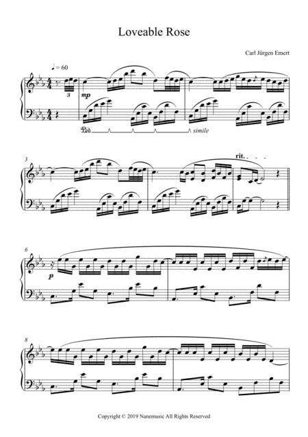 Free Sheet Music Loveable Rose