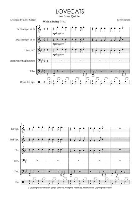 Free Sheet Music Lovecats