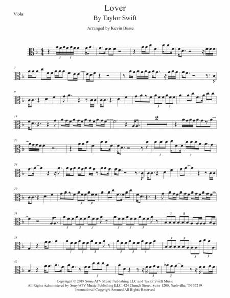 Free Sheet Music Lover Viola