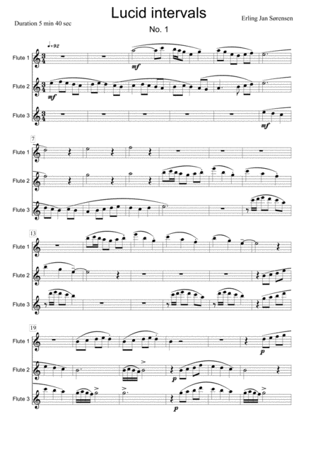 Free Sheet Music Lucid Intervals 1 4