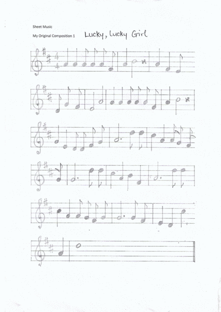 Lucky Lucky Girl Sheet Music