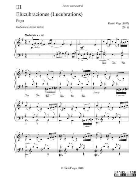 Free Sheet Music Lucubrations Elucubraciones Fuga Tango Latin American Dance