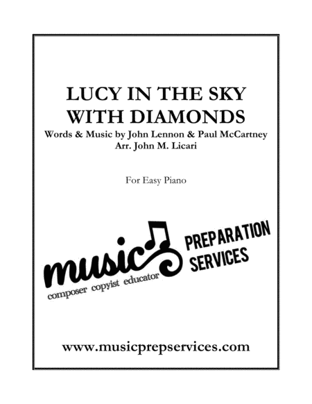 Lucy In The Sky With Diamonds Easy Piano Sheet Music