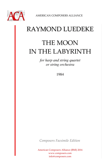 Luedeke The Moon In The Labyrinth Sheet Music