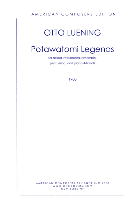 Free Sheet Music Luening Potawatomi Legends