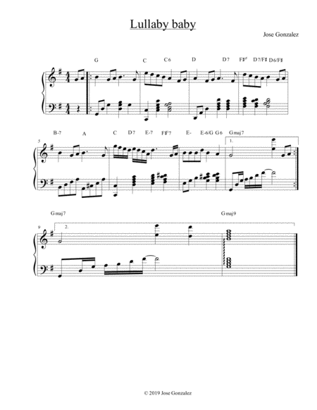 Lullaby Baby Sheet Music