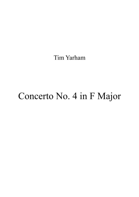 Lullaby For The Monsters Under The Bed Concerto No 4 In F Major For Clarinet And Viola With Piano Reduction Sheet Music