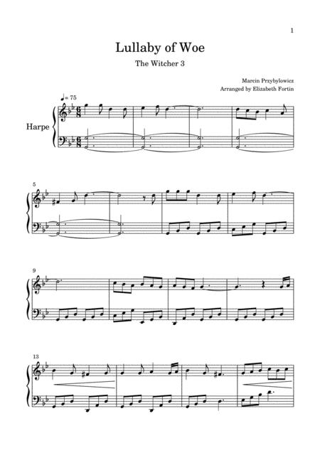 Lullaby Of Woe The Witcher 3 Sheet Music