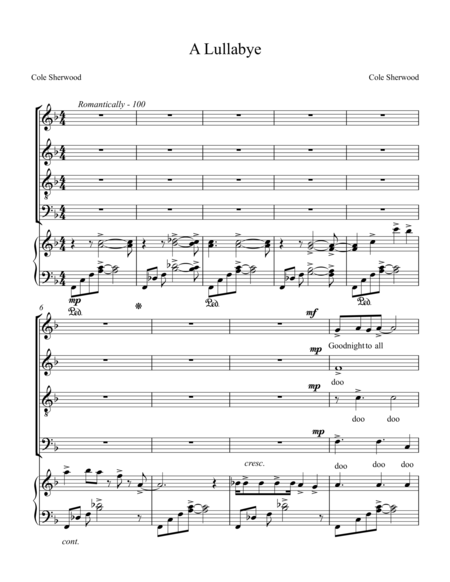 Free Sheet Music Lullabye