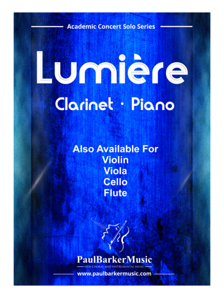 Free Sheet Music Lumire For Clarinet Piano Score Parts