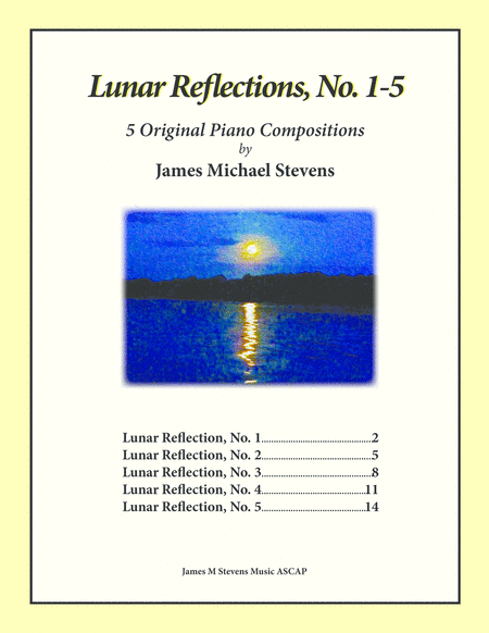 Lunar Reflections No 1 5 Piano Book Sheet Music