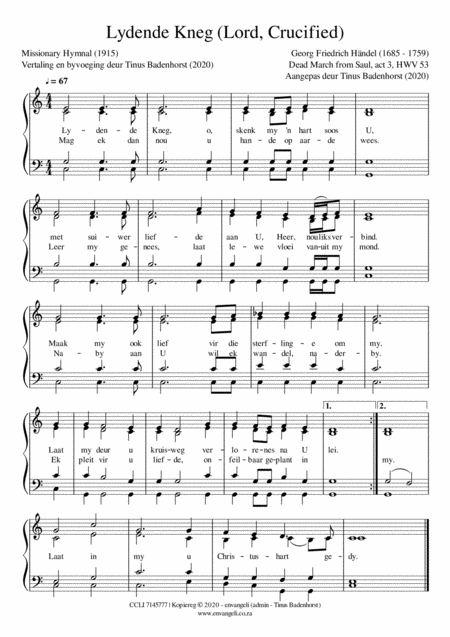 Free Sheet Music Lydende Kneg