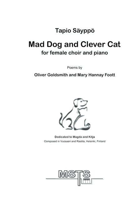 Mad Dog And Clever Cat For Female Choir And Piano Sheet Music