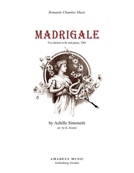 Free Sheet Music Madrigale For Clarinet In Bb And Piano Eb Major