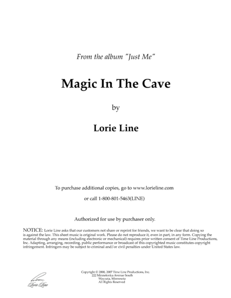 Free Sheet Music Magic In The Cave