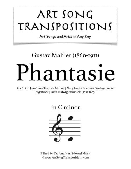 Mahler Phantasie Transposed To C Minor Sheet Music