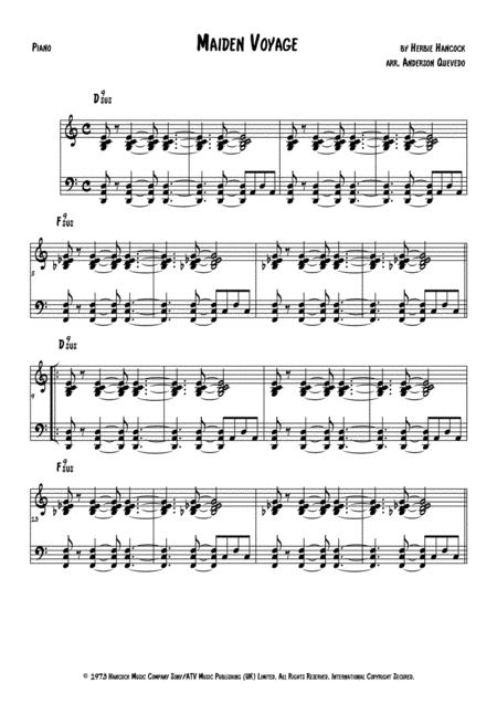 Maiden Voyage Herbie Hancock Piano Sheet Music