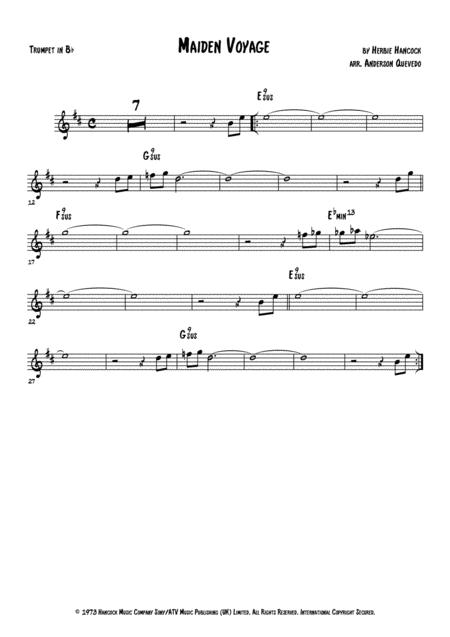 Maiden Voyage Herbie Hancock Trumpet Sheet Music