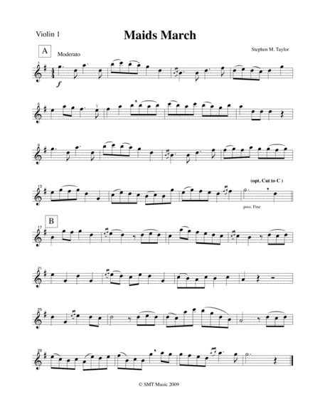 Maids March With Trumpet Obligado Sheet Music