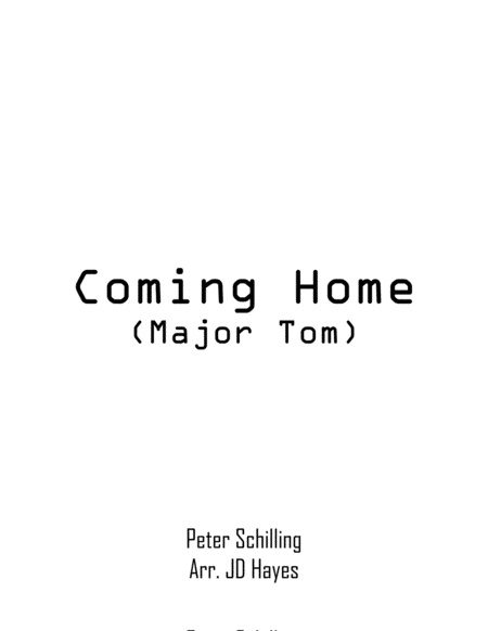 Free Sheet Music Major Tom Coming Home Handbells