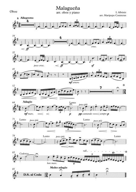 Free Sheet Music Malaguea Albniz