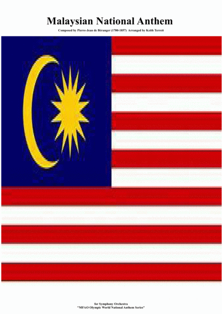 Free Sheet Music Malaysian National Anthem For Symphony Orchestra