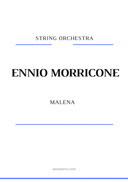 Free Sheet Music Malena