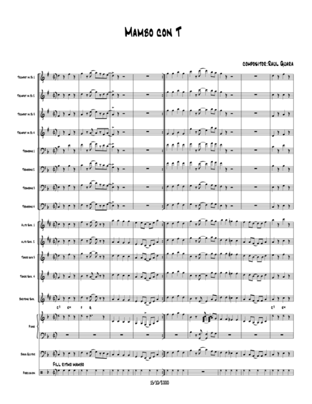 Free Sheet Music Mambo Con T