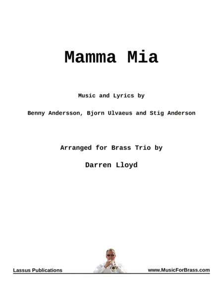 Mamma Mia For Brass Trio Sheet Music