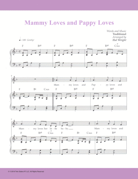 Mammy Loves And Pappy Loves Sheet Music