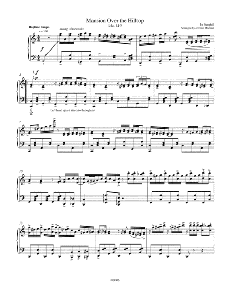 Mansion Over The Hilltop Sheet Music