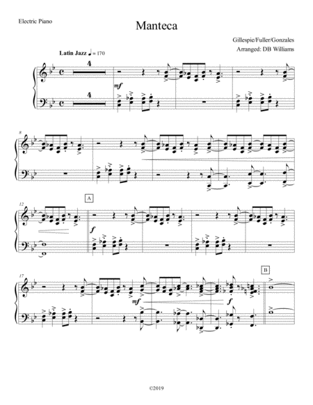 Manteca Strings Electric Piano Sheet Music