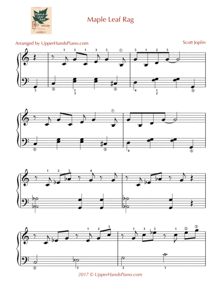 Free Sheet Music Maple Leaf Rag Easy Piano