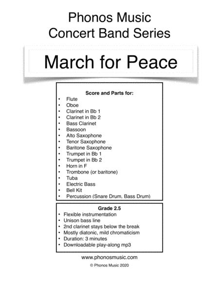 Free Sheet Music March For Peace