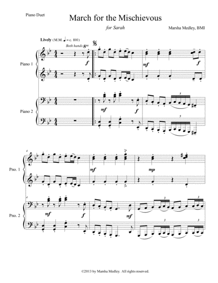 Free Sheet Music March For The Mischievous