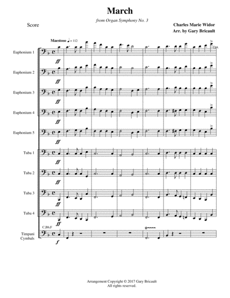 March From Organ Symphony No 3 Sheet Music