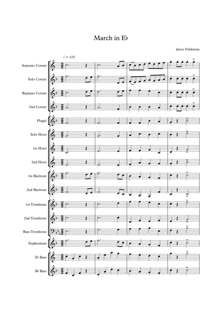 March In Eb Sheet Music