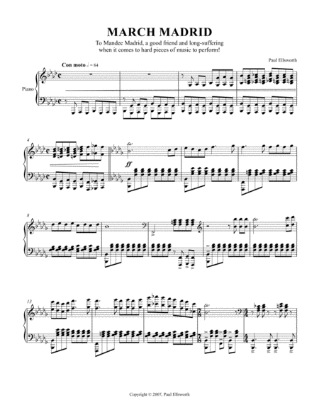 March Madrid Sheet Music