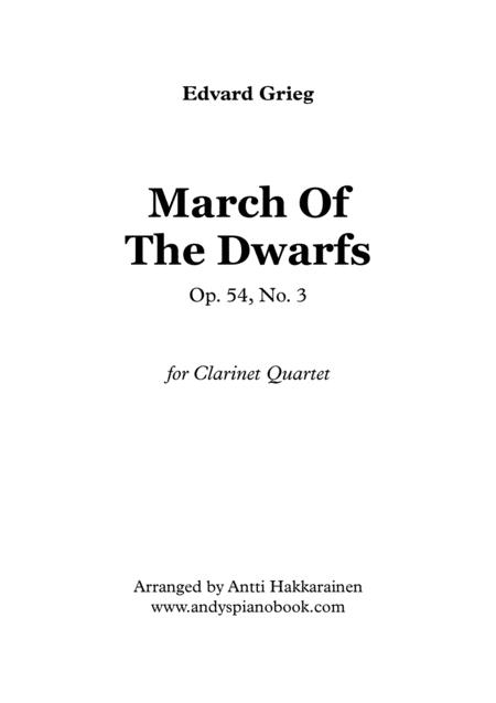 March Of The Dwarfs Op 54 No 3 Clarinet Quartet Sheet Music