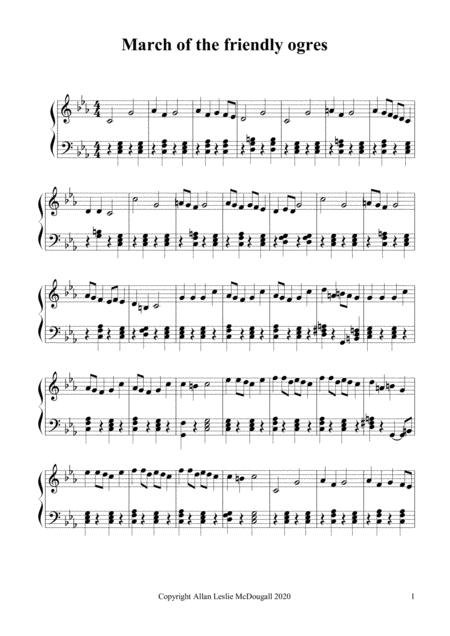 Free Sheet Music March Of The Friendly Ogres