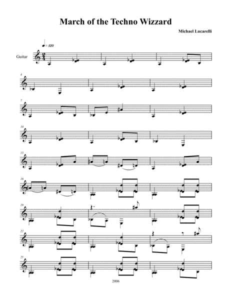 Free Sheet Music March Of The Techno Wizard